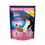 Felix сухой корм для котят Двойная вкуснятина с Курочкой 600гр АКЦИЯ!