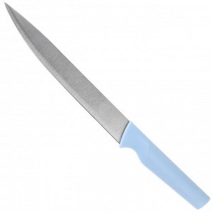 &quot;Новоселье&quot; Набор ножей из нержавеющей стали 5 предметов: нож для овощей 95мм, нож кухонный 120мм, нож для хлеба 185мм, нож кухонный 200мм, нож кухонный 200мм широкое лезвие, пластмассовая ручка, цвет