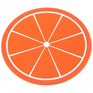 Подставка силиконовая под горячее "Апельсин" д16,5см, в п/эт на картоне (Китай)