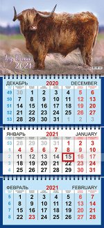 Квартальный календарь на 2021 год &quot;Символ года - Бык&quot;
