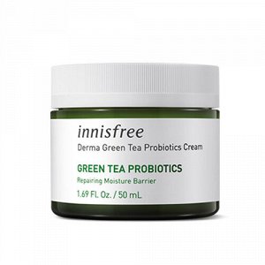 Innisfree Derma Formula Green Tea Probiotics cream Увлажняющий крем для лица с пробиотиками зелёного чая 50 мл