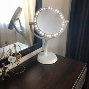 Двухстороннее макияжное зеркало со светодиодной подсветкой Diasonic DL-100CH