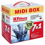 Таблетки для посудомоечной машины Filtero 710 ( 7 в 1, 120 шт)