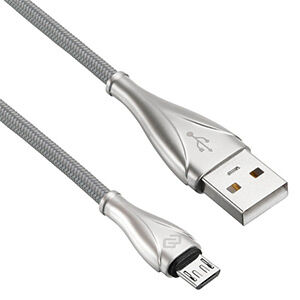 Шнур USB А-микро USB (1,2 м) шт.-шт. Digma 1080353 сер.