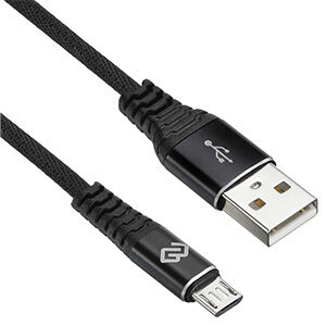Шнур USB А-микро USB (2 м) шт.-шт. Digma 1084577 чер.