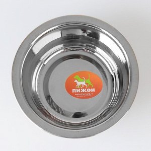 Миска стандартная цветная с полосой, 400 мл, зелёная 3720648