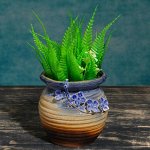 Кашпо фигурное IГоршочекI, сине-коричневое 9*9*9,5 см