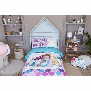Постельное бельё «Этель» 1.5 сп Really mermaid 143*215 см, 150*214 см, 50*70 см -1 шт,100% хл, бязь