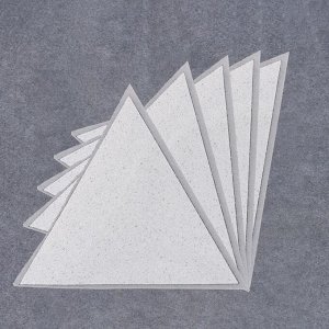 Светоотражающая термонаклейка «Треугольник», 5 * 5 см, 5 шт, цвет серый