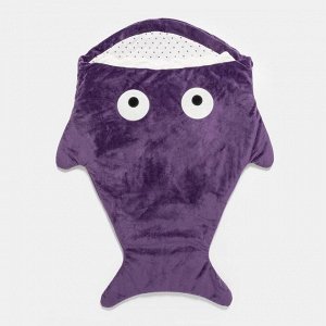 Одеяло (конверт) для детей Крошка Я  "Акула" цв.фиолетовый, 48*83 см, чехол п/э, подклад хл.   43572