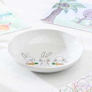 Набор посуды Bunny, 3 предмета: кружка 300 мл, тарелка, глубокая тарелка