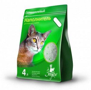 Силикагелевый наполнитель для кошачьего туалета "ЗооДом "Optimum class", 4 л/1,8 кг, без запаха (1/9)