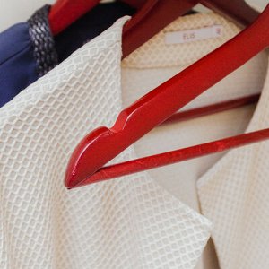 Вешалка-плечики для одежды с перекладиной, размер 46-48, цвет вишнёвый
