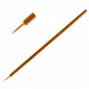 Деревянная кисть для дизайна ногтей, цвет: коричневый (длина ворса 13 мм)