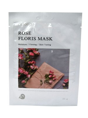 DETOSKIN. Тканевая маска цветочная с экстрактом дамасской розы, ROSE FLORIS MASK, 30 г