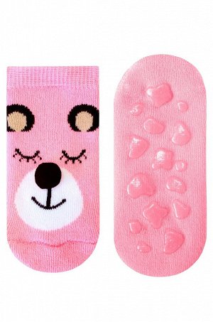 Махровые носки с силиконом на стопе для девочки