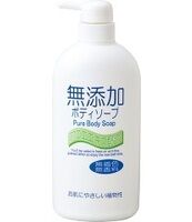 Натуральное бездобавочное жидкое мыло для тела для всей семьи "No added pure body soap" 550 мл / 12