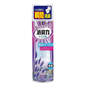 Освежитель воздуха  для туалета "SHOSHU RIKI" (аэрозоль для туалета с антибактериальным эффектом "Лаванда и травы") 330 мл / 24
