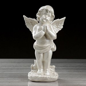 Статуэтка "Ангел молящийся " перламутровый, 33 см