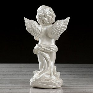 Статуэтка "Ангел молящийся " перламутровый, 33 см