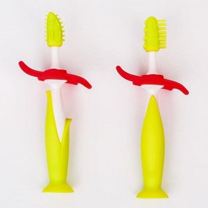 Набор: зубные щетки-массажеры для малышей, цвет зелёный