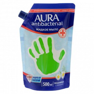 Жидкое мыло Aura с антибактериальным эффектом Ромашка, 500 мл