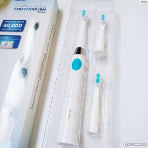 Электрическая зубная щётка Seago SG-503, звуковая, 35000 уд/мин, + насадка, от 2хААА, белая