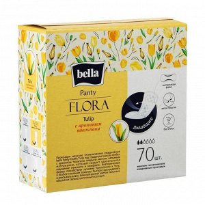 Прокладки женские гигиенические ежедневные bella Panty FLORA Tulip с ароматом тюльпана по 70