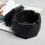 Пепельница с крышкой &quot;Геометрия&quot;, бетон 12,6*8