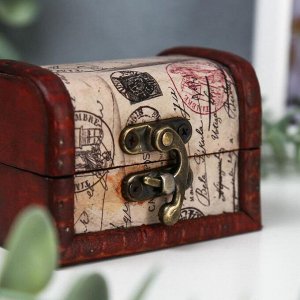 Шкатулка для украшений «Сундучок. Цветущий город», дерево, 6?8?5.5 см
