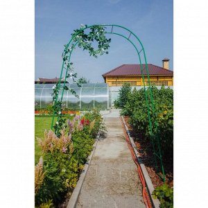 Арка садовая, разборная, 240 Х 125 Х 36,5 см, металл, зелёная, Greengo