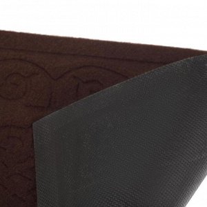Коврик придверный  «Восточная сказка», без окантовки, 40?60 см, цвет коричневый