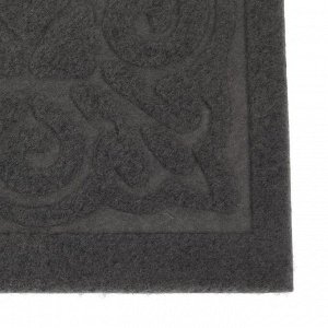 Коврик придверный без окантовки «Восточная сказка», 40*60 см, цвет серый
