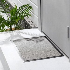Коврик придверный влаговпитывающий Tuff, 60x90 см, серый