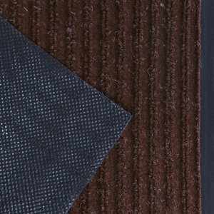 Коврик придверный влаговпитывающий, ребристый, «Стандарт», 50x80 см, цвет коричневый