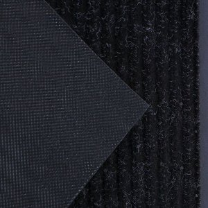 Коврик придверный влаговпитывающий, ребристый, «Стандарт», 50?80 см, цвет чёрный