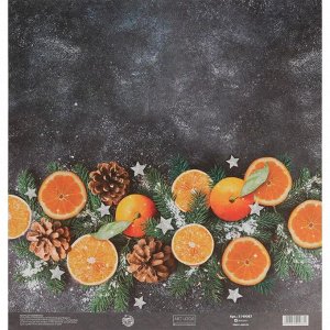 Бумага для скрапбукинга «Апельсинки», 30,5 x 32 см, 180 г/м