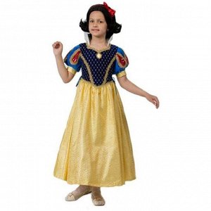 Карнавальный костюм «Принцесса Белоснежка», бархат, рост 140 см