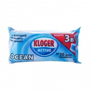 Чистящее средство для унитазов с гелевой вставкой морской запасной блок, Kloger, 40г