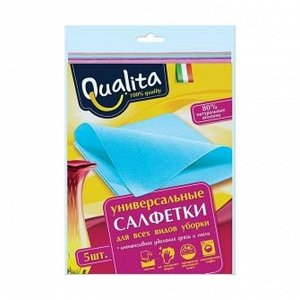 Салфетки из вискозы, Qualita, 5шт