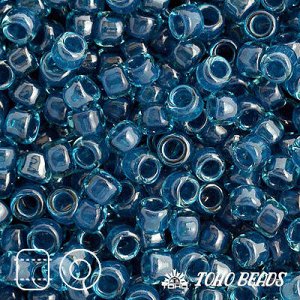 Бисер японский TOHO круглый 11/0 #0932 морская вода/капри, окрашенный изнутри, 10 грамм