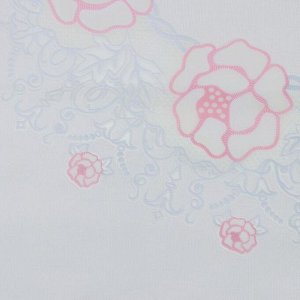Клеёнка ажурная Lace 137-180 см, рулон 10 скатертей, цвет розово-голубой