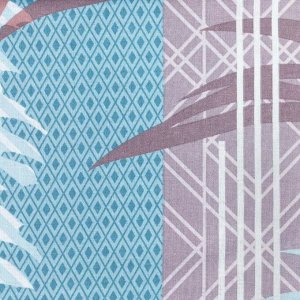 Постельное бельё Евро «Пальмира», цвет бирюзовый, 200х220см, 220х240см, 70х70см 2шт