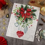 Полотенце &quot;Этель&quot; Новогодний букет 46х60 см, 100% хл, саржа 190 гр/м2
