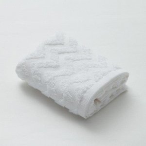 Полотенце махровое LoveLife Zig-Zag 50*90 см, цв. снежно-белый,100% хл, 360 гр/м2