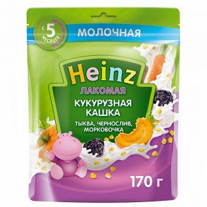 Хайнц Каша Лак Кукурузная Тыква Чернослив Морковь Пауч 170г