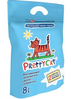 Наполнитель PrettyCat впитывающий глиняный "Aroma Fruit" с део-кристаллами 4 кг (8 л)
