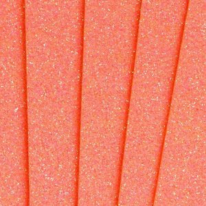 Фоамиран "Неоновый блеск - яркий оранж" 2 мм формат А4 (набор 5 листов)