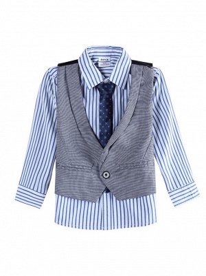 Рубашка, жилетка, галстук Nova A4088 charcoal