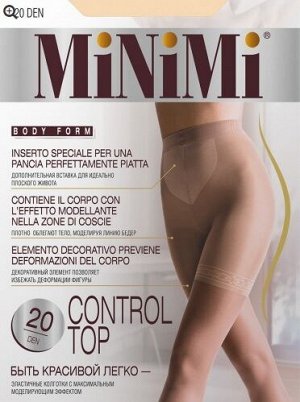Колготки CONTROL TOP 20/140 (MINIMI) /10/100/ (утяжка- шорты) с сильно моделирующими шортами 140DEN